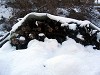 legna sotto la neve