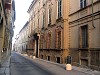 Palazzo Rota Pisaroni: scorcio di via Sant'Eufemia a Piacenza
