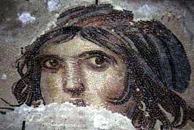 mosaico raffigurante la Papessa Giovanna